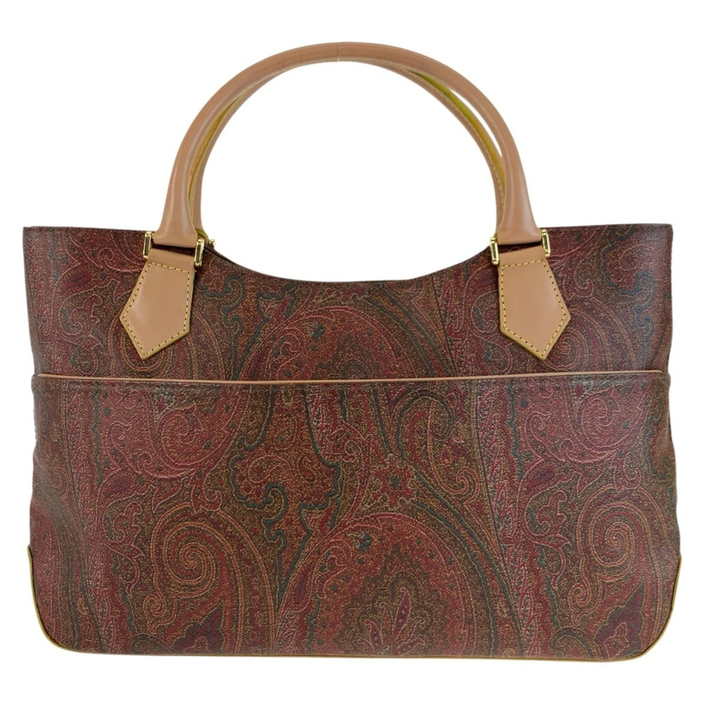 ETRO Paisley Pattern Brown Tote Bag with Gold Hardware 1457-9906 - Women's